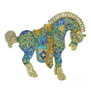 Heidi Daus Multicolor Horse Brooch